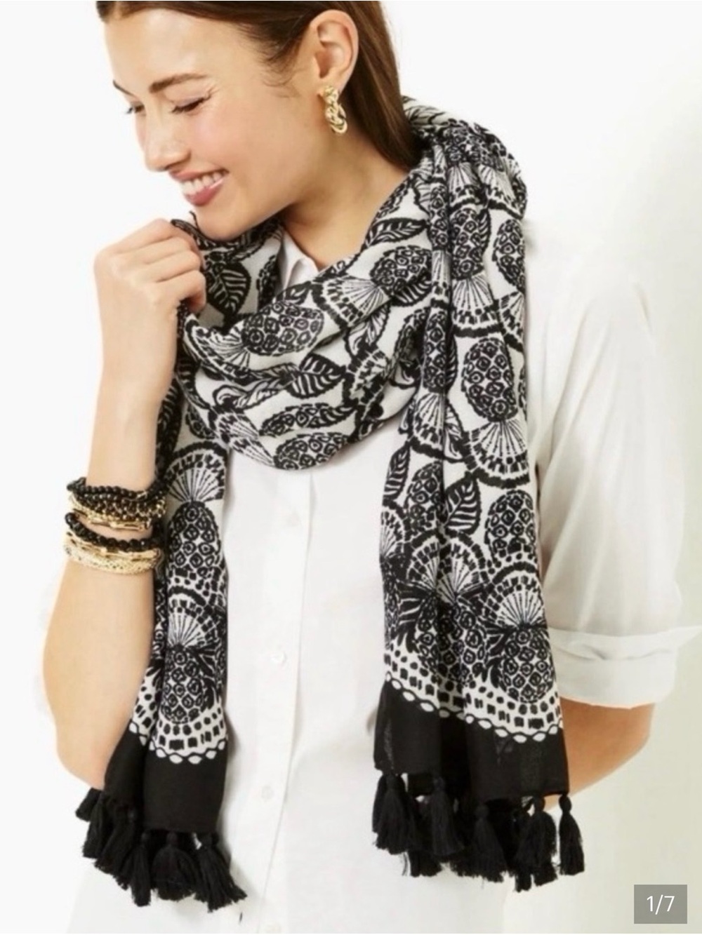 Lilly Pulitzer Coconut Pineapple Princess Scarf